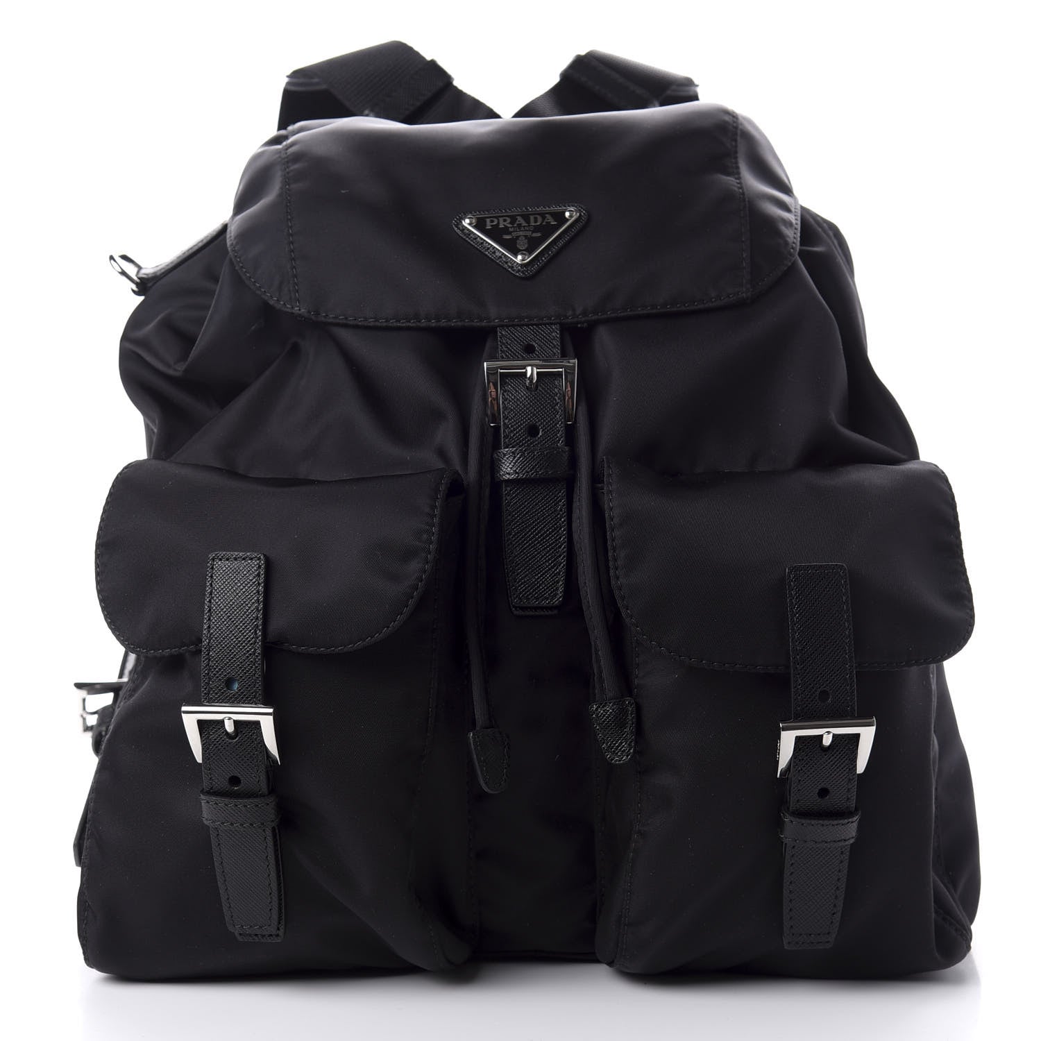 Prada Re-Nylon Saffiano Medium Backpack Black 3 of 10