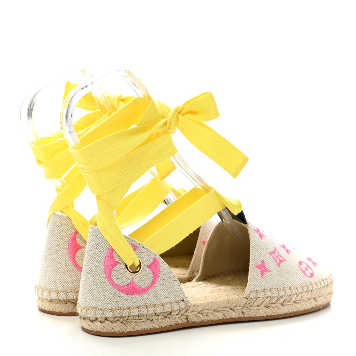 Canvas Monogram Starboard Espadrille Flats 39 Rose Pop