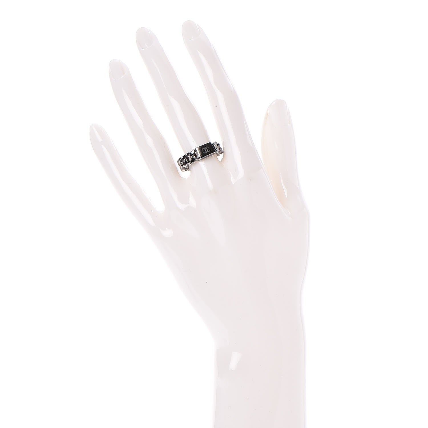 Chanel Ruthenium Chain CC Ring 6 2 of 5