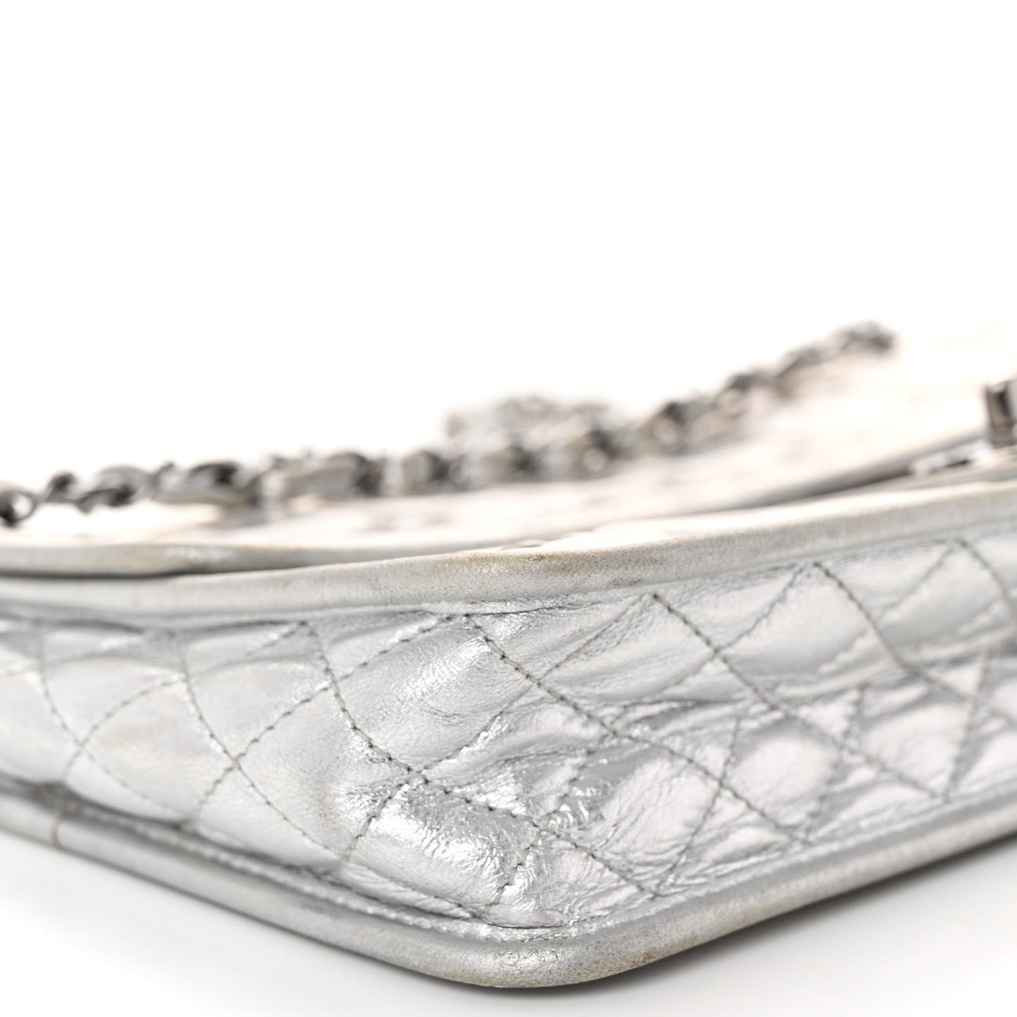 Vinyl Large Ice Cube Flap Silver