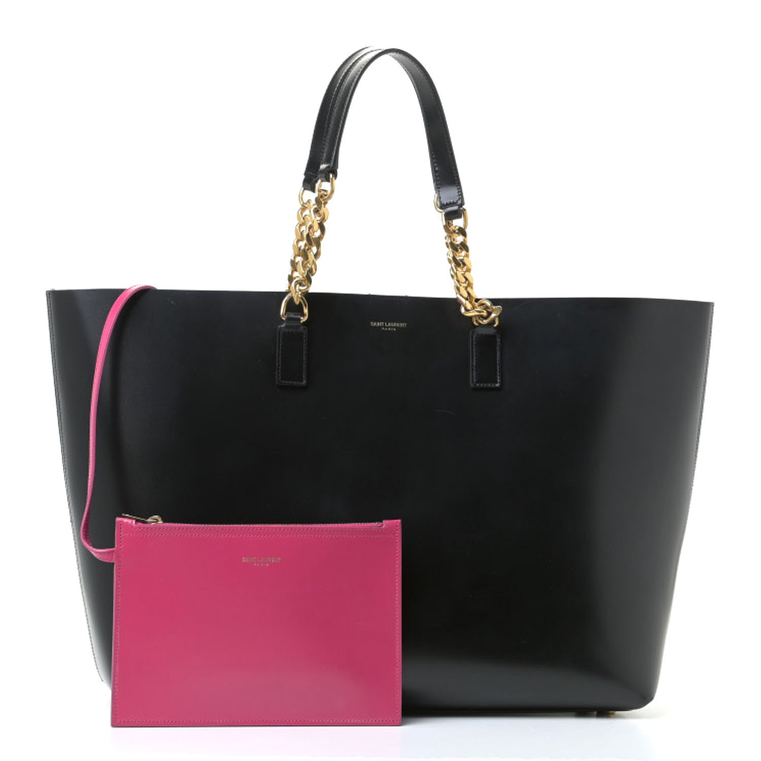 Saint Laurent Calfskin Large Paris Shopper Tote Black 1 of 13