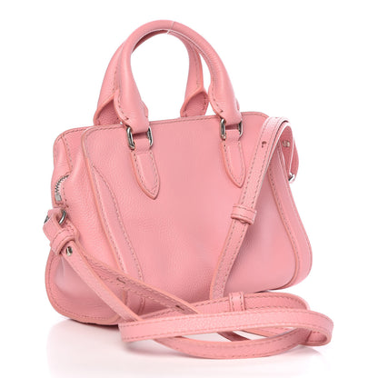 Alexander McQueen Pebbled Calfskin Mini Padlock Geisha Pink 3 of 9