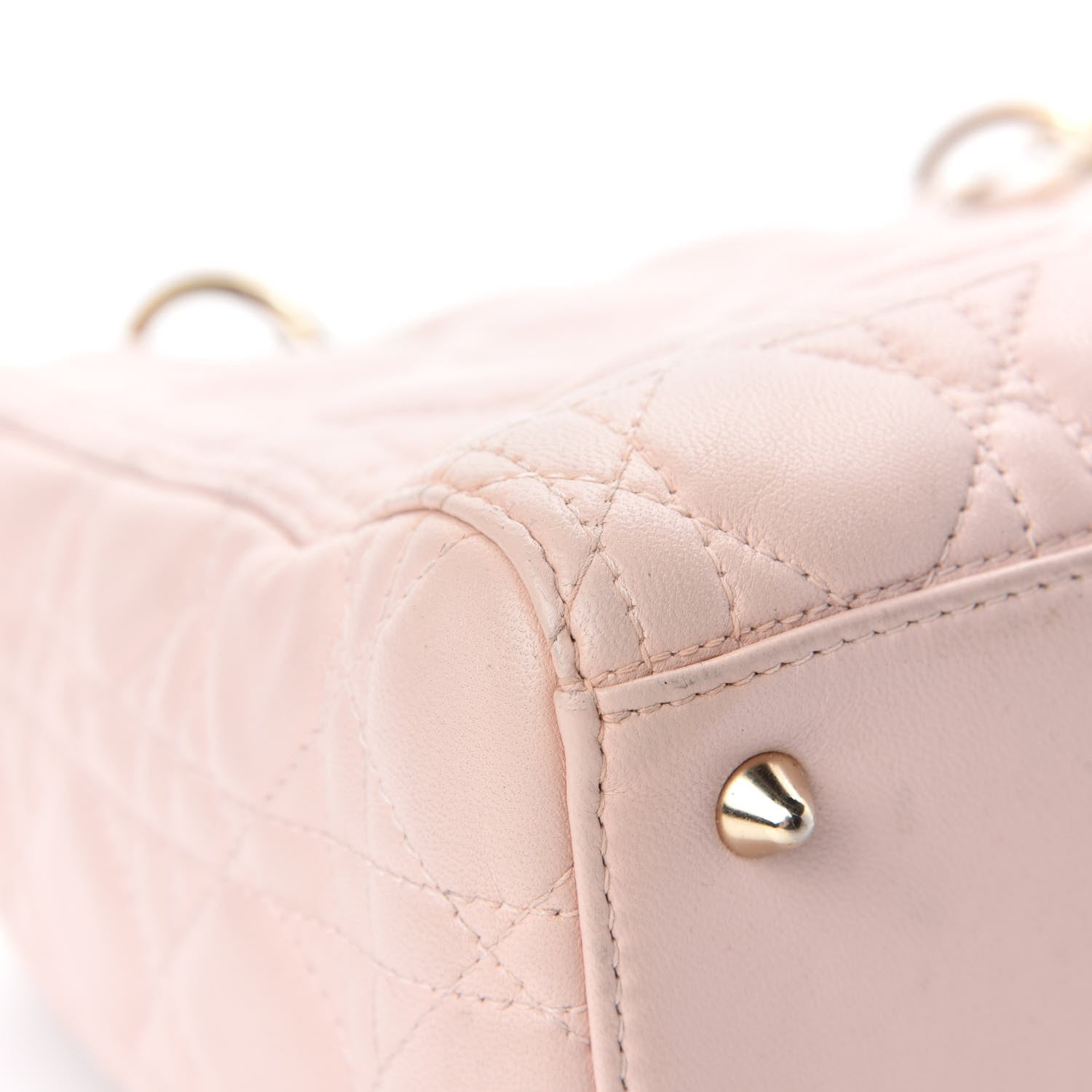 Christian Dior Lambskin Cannage Medium Lady Dior Light Pink 8 of 13