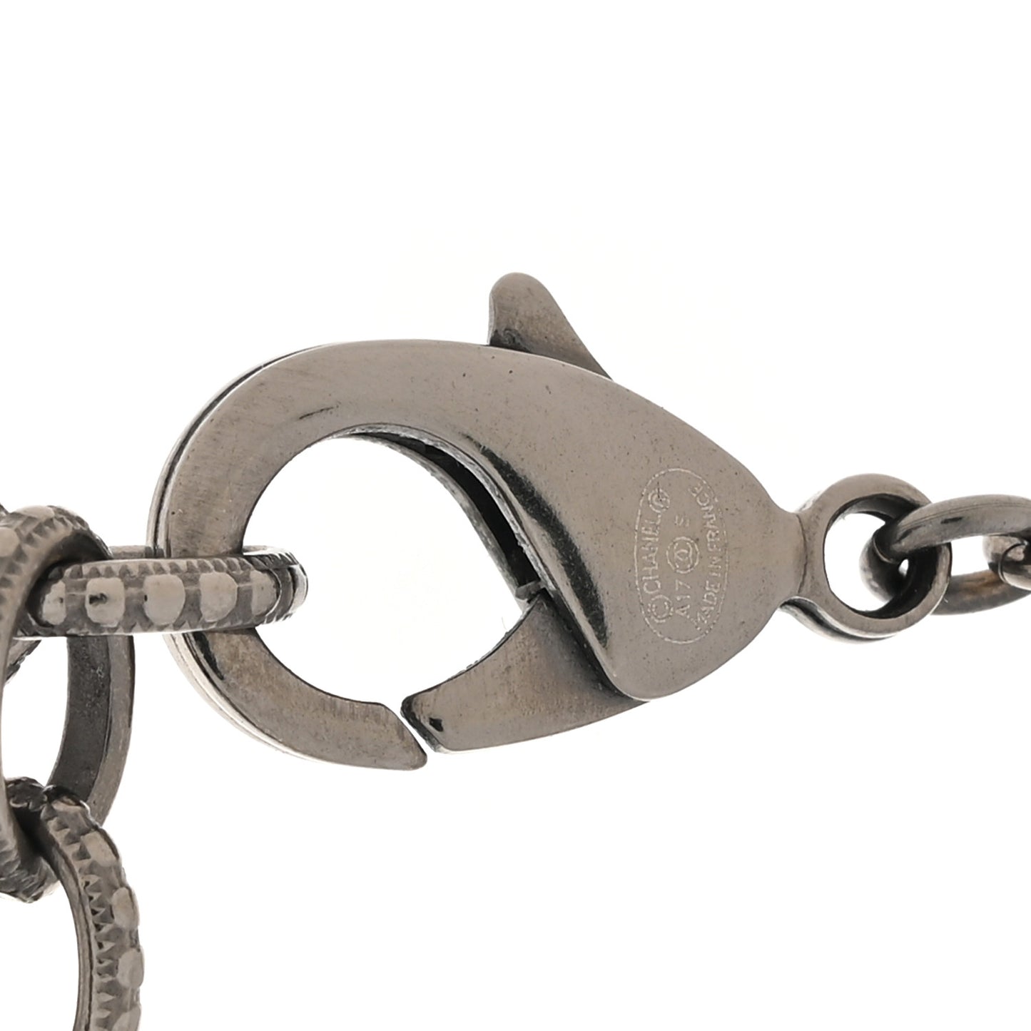 Pearl Crystal CC Double Strand Necklace Ruthenium