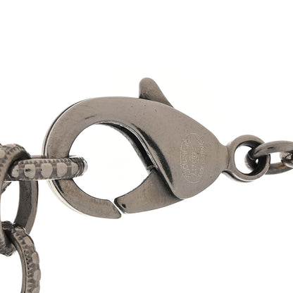 Chanel Pearl Crystal CC Double Strand Necklace Ruthenium 4 of 6