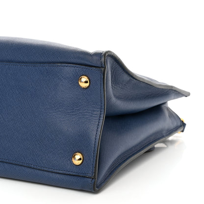 Prada Saffiano Soft Triple Pocket Tote Bluette 9 of 14