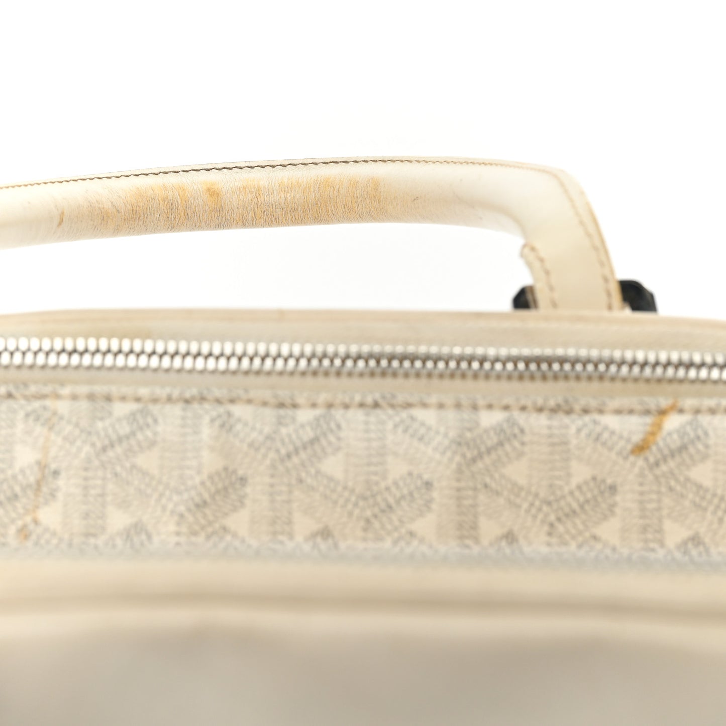 Goyardine Sac Hulot Pet Carrier PM White