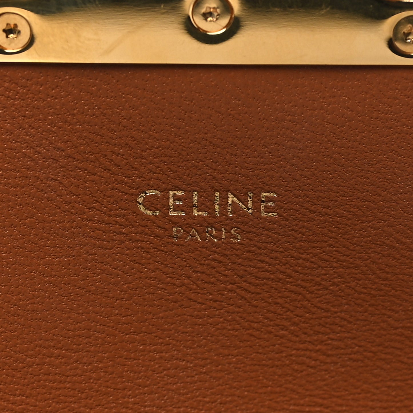 Canvas Calfskin Triomphe Shoulder Bag Tan