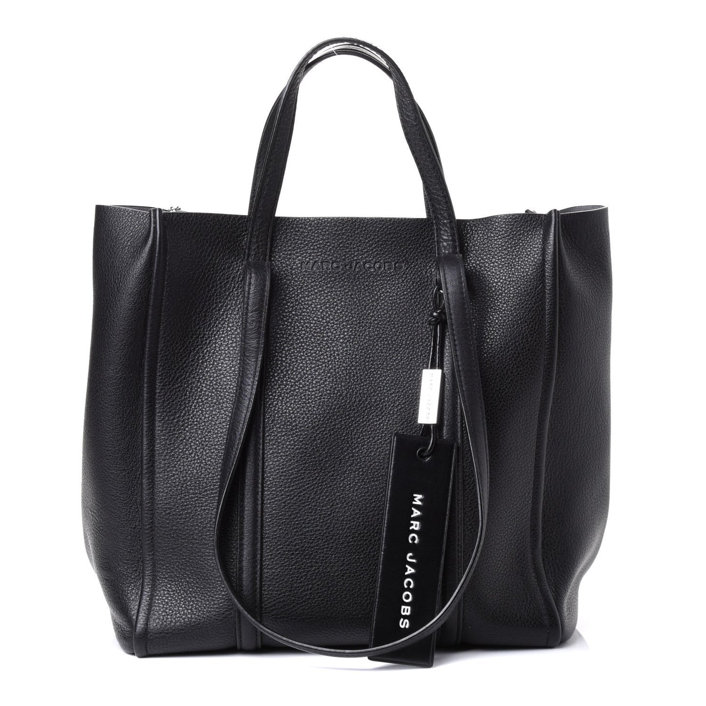 Grained Calfskin The Tag Tote Black