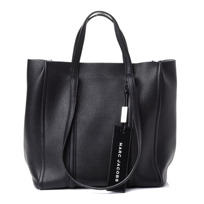 Marc Jacobs Grained Calfskin The Tag Tote Black 1 of 4
