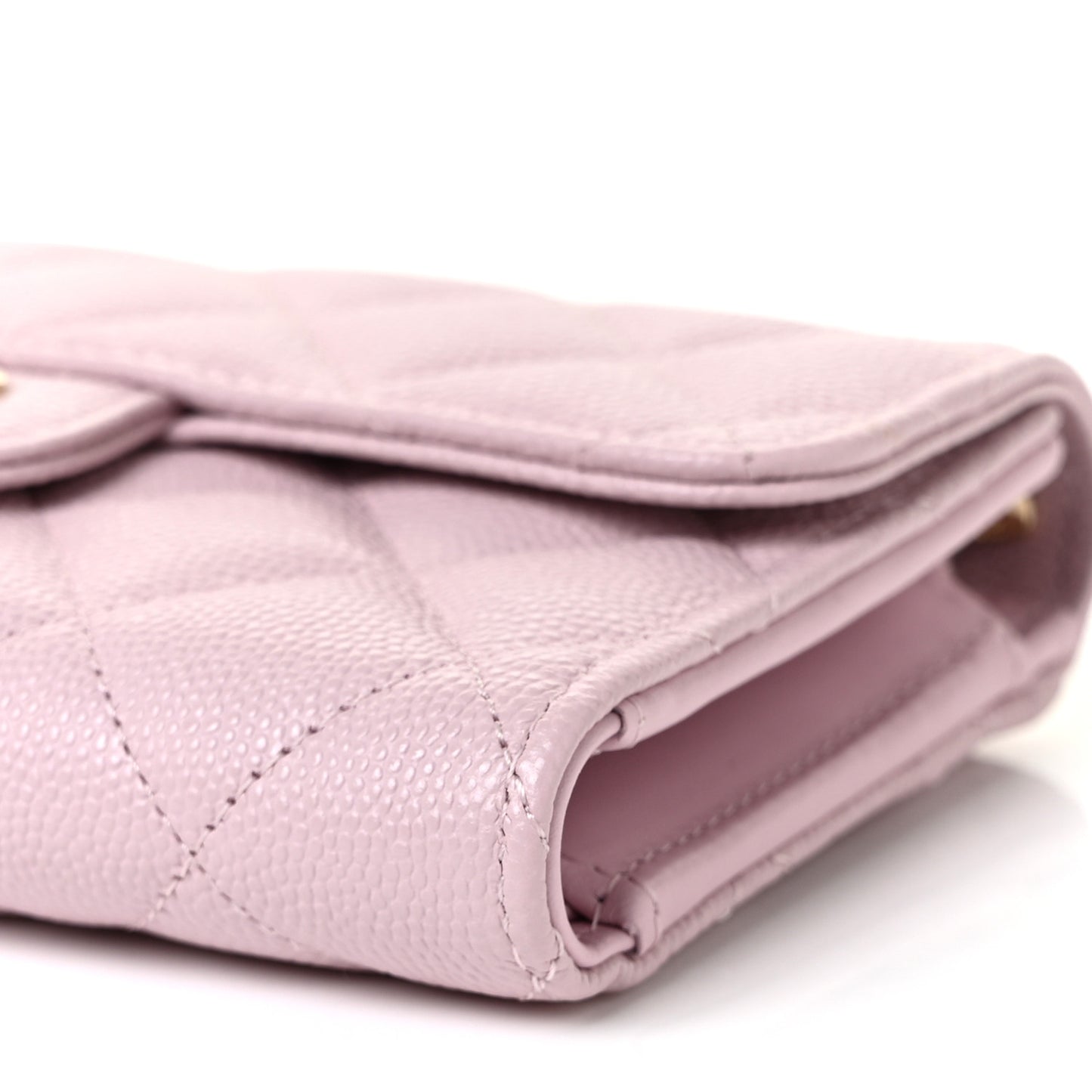 Caviar Quilted Medium Flap Wallet Pink