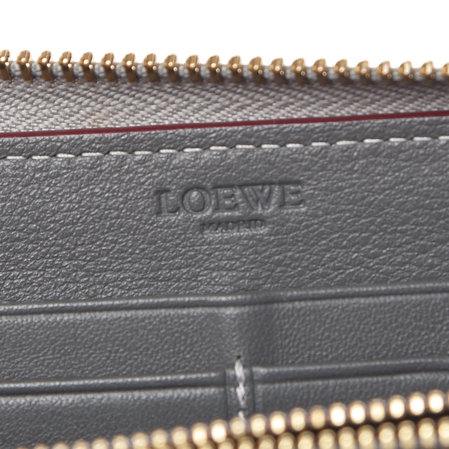 Loewe Monogram Zip Around Wallet Grey 6 of 8