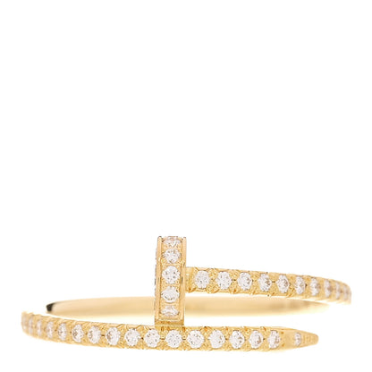 Cartier 18K Yellow Gold Diamond Juste Un Clou Paved Ring 59 8.75 1 of 4