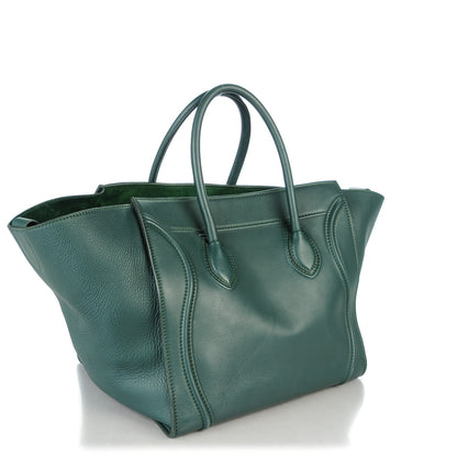 Celine Supple Calfskin Medium Phantom Luggage Bottle Green 3 of 9