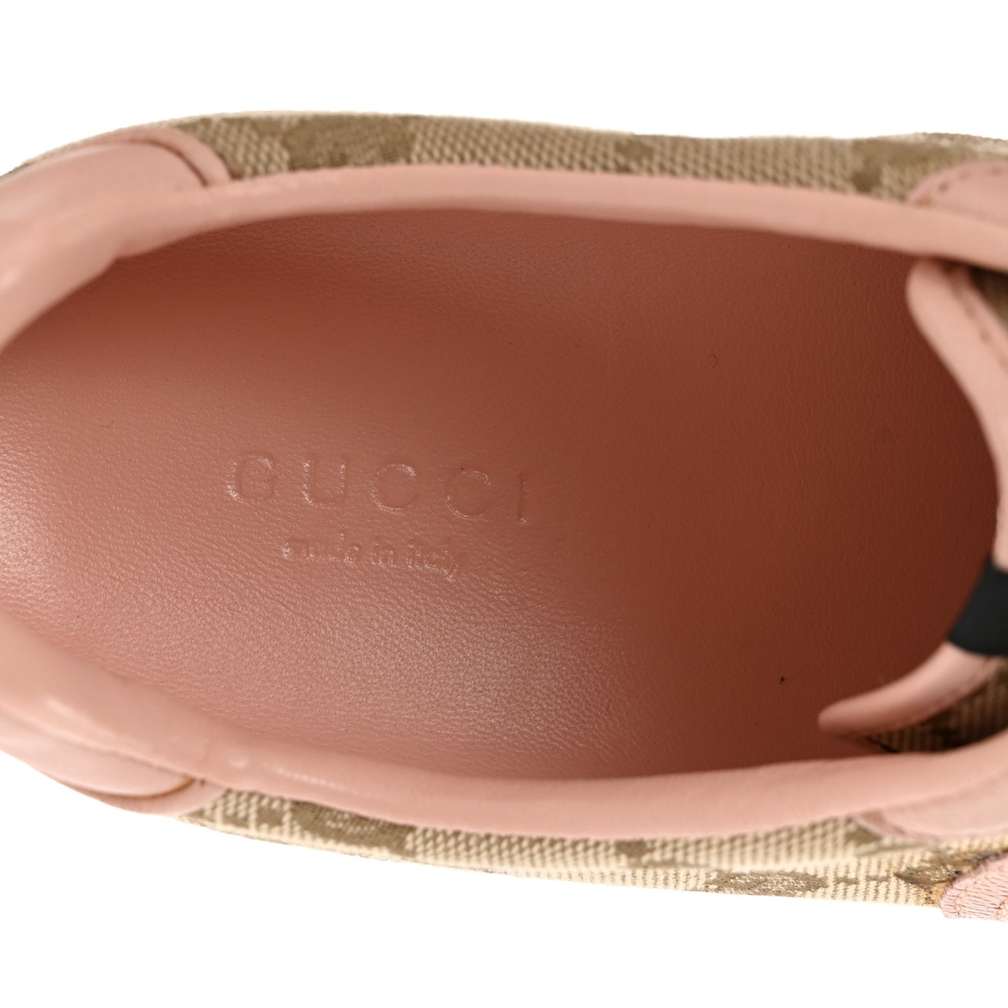 Monogram Nappa Interlocking G Sneakers 37.5 New Sand Rose Dragea