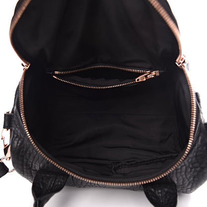 Alexander Wang Pebbled Lambskin Rockie Black Rose Gold Hardware 5 of 11