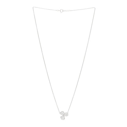 Tiffany Platinum Diamond Paper Flowers Pave Pendant Necklace 3 of 4