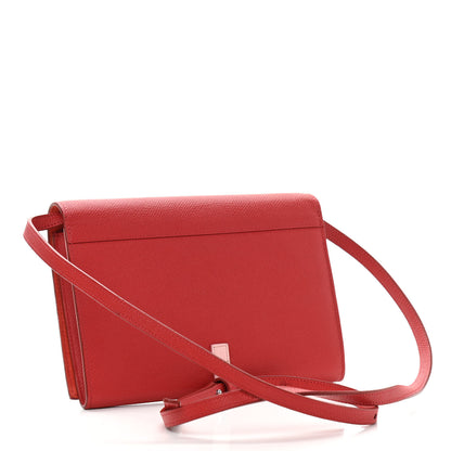 Celine Grained Calfskin Clutch On Strap Bag Scarlet 3 of 13