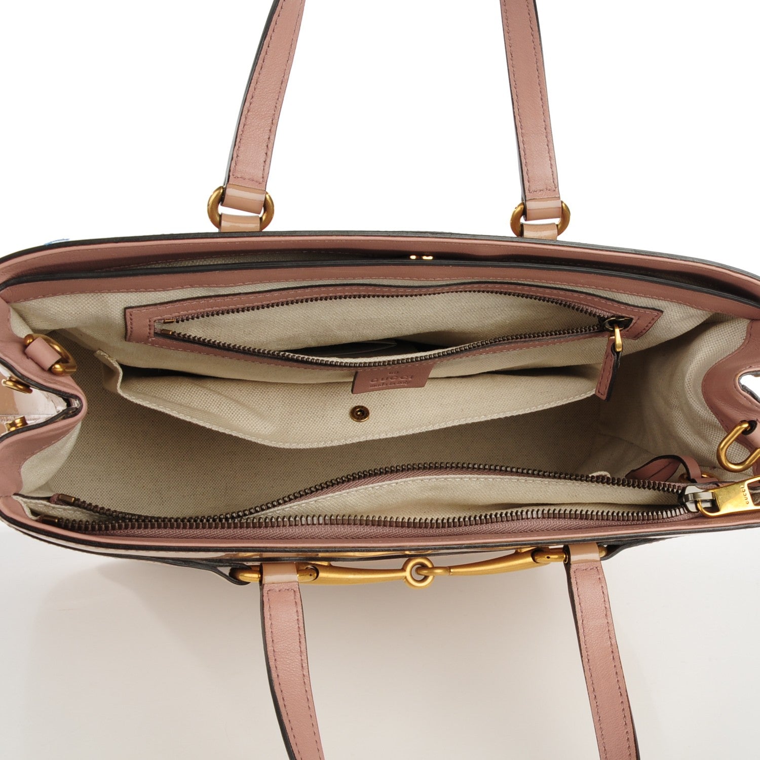 Gucci Patent Medium Bright Bit Top Handle Tote Dark Cipria 5 of 7