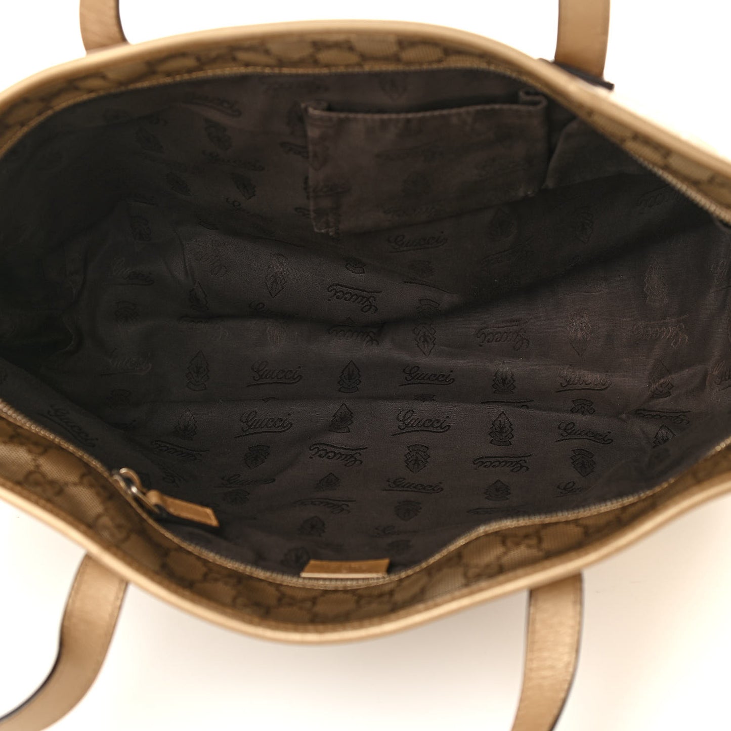 Imprime Monogram Medium Zippered Shopping Tote Champagne