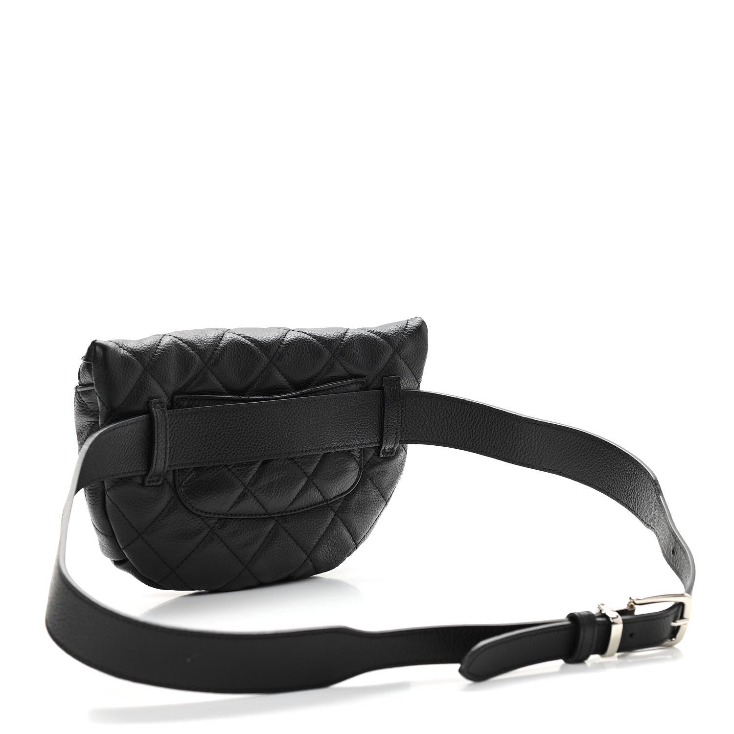 Chanel Grained Calfskin Quilted Waist Belt Bag Black 3 of 10