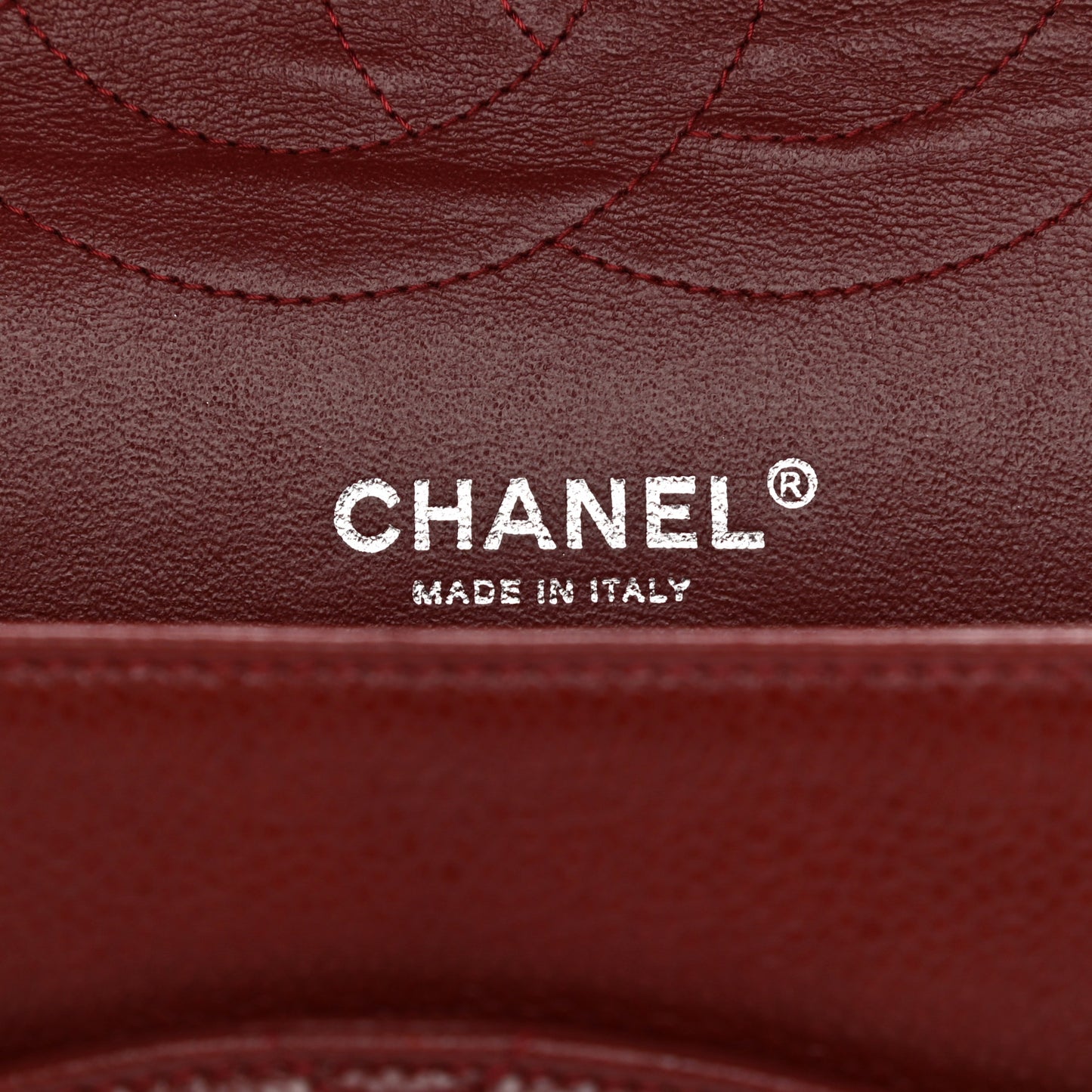 Caviar Quilted Jumbo Double Flap Burgundy