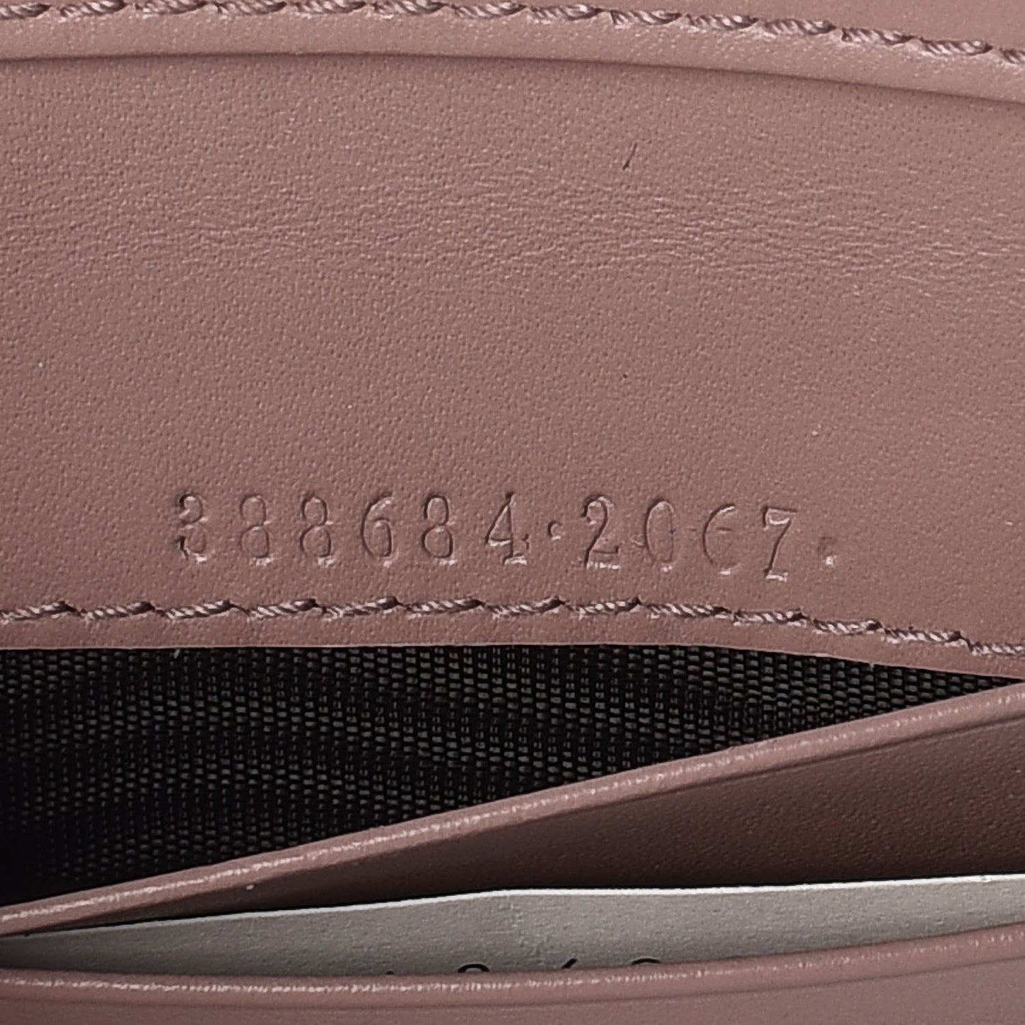 Guccissima Bow Train Pass Case Soft Pink