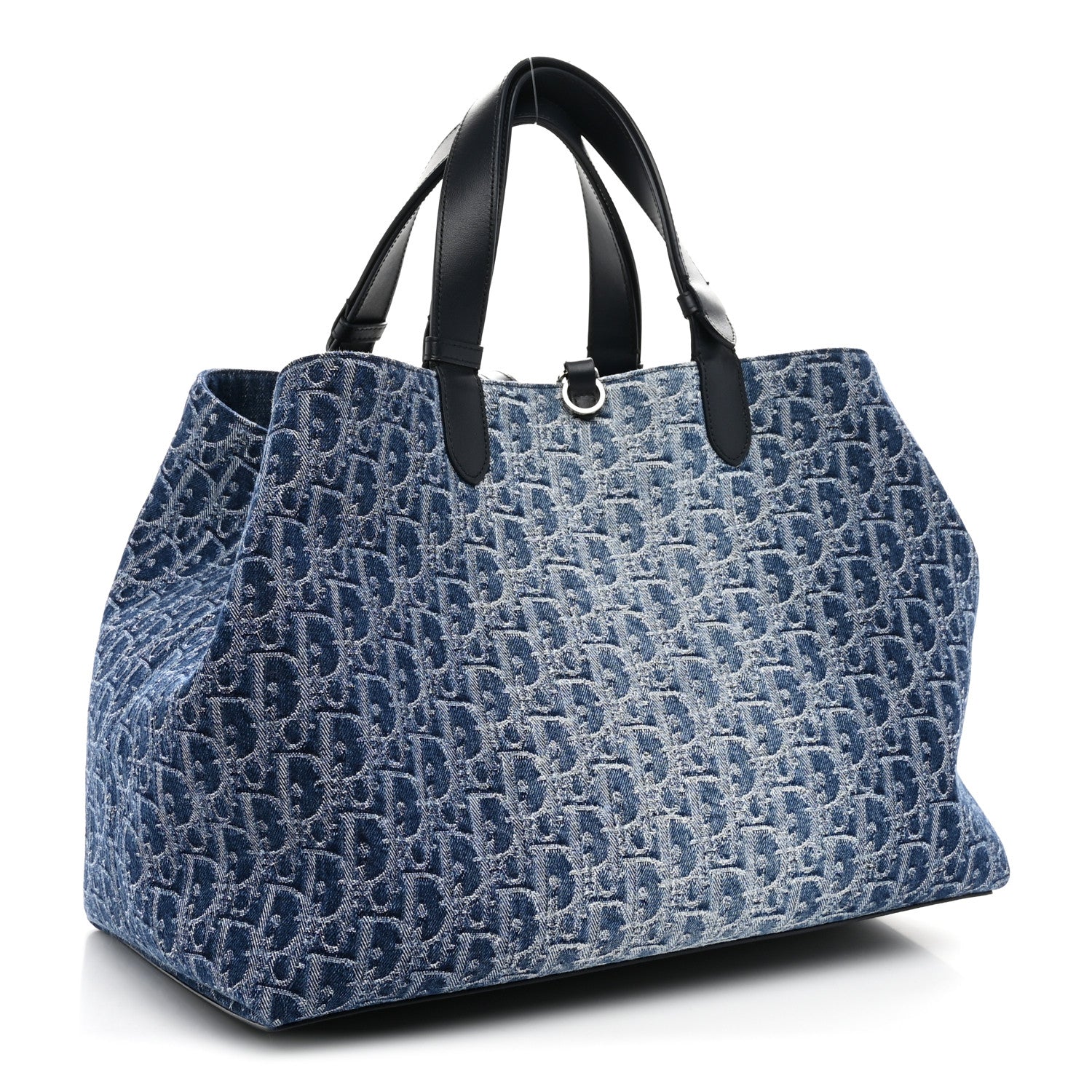 Christian Dior DIOR Denim Jacquard Oblique Large Toujours Blue 4 of 11