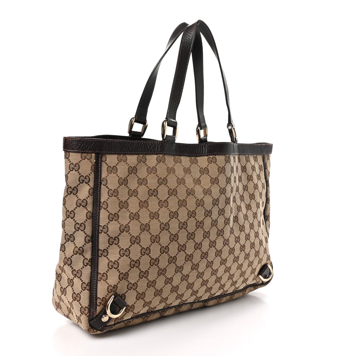 Gucci Monogram Large Abbey Tote Dark Brown 3 of 12