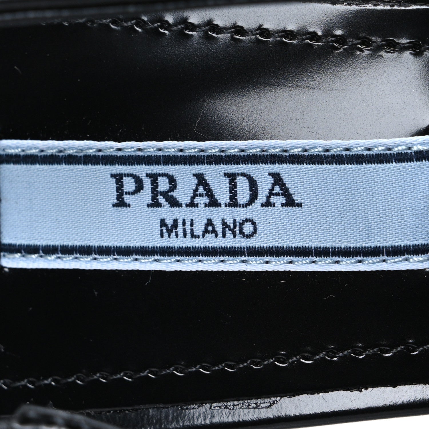 Prada Spazzolato Triangle Logo Pointed Toe 75mm Slingback Pumps 37.5 Black 9 of 10