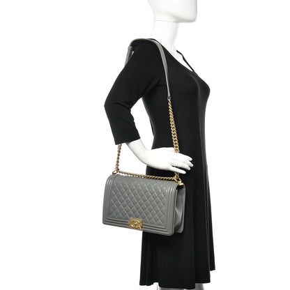 Chanel Lambskin Quilted New Medium Boy Flap Grey 2 of 11