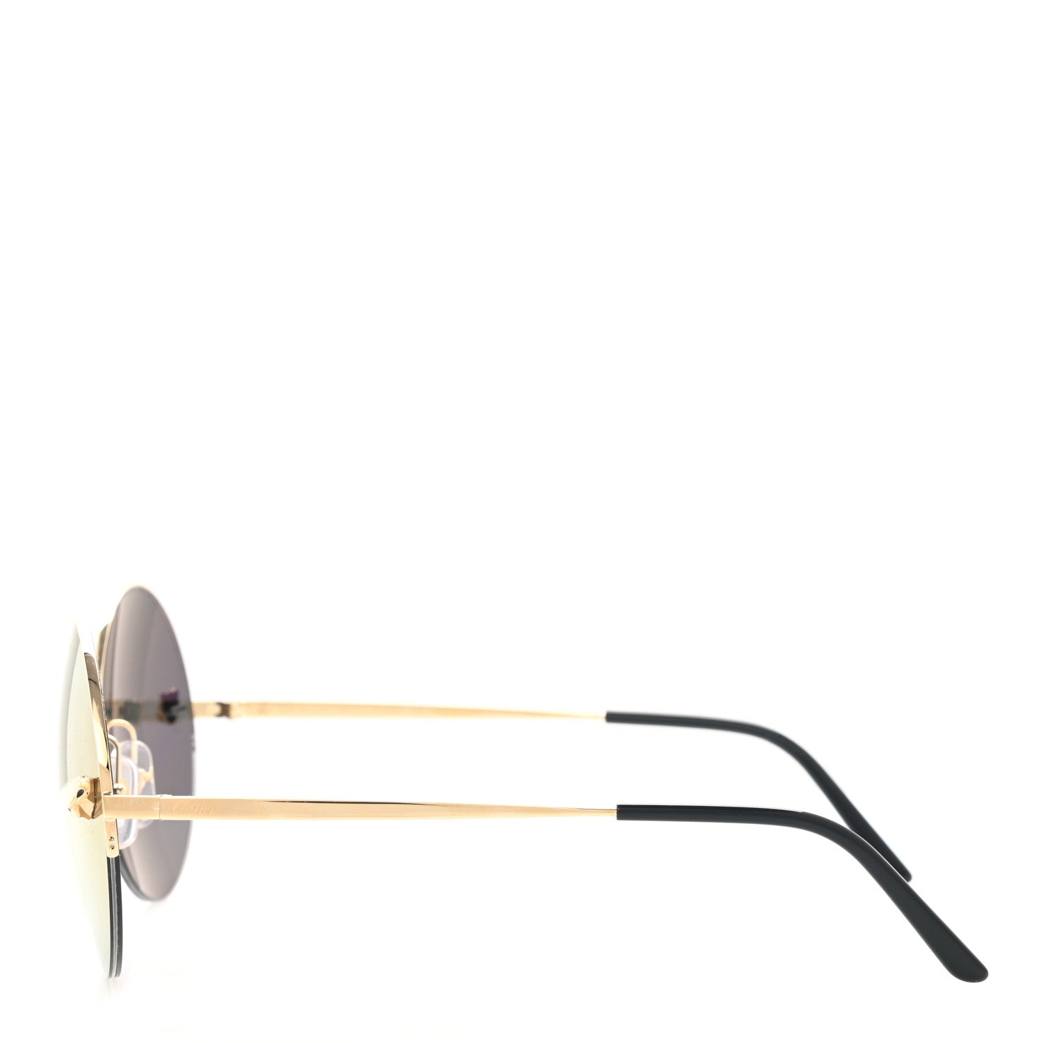 Cartier Panthere De Cartier Round Sunglasses Gold 3 of 7