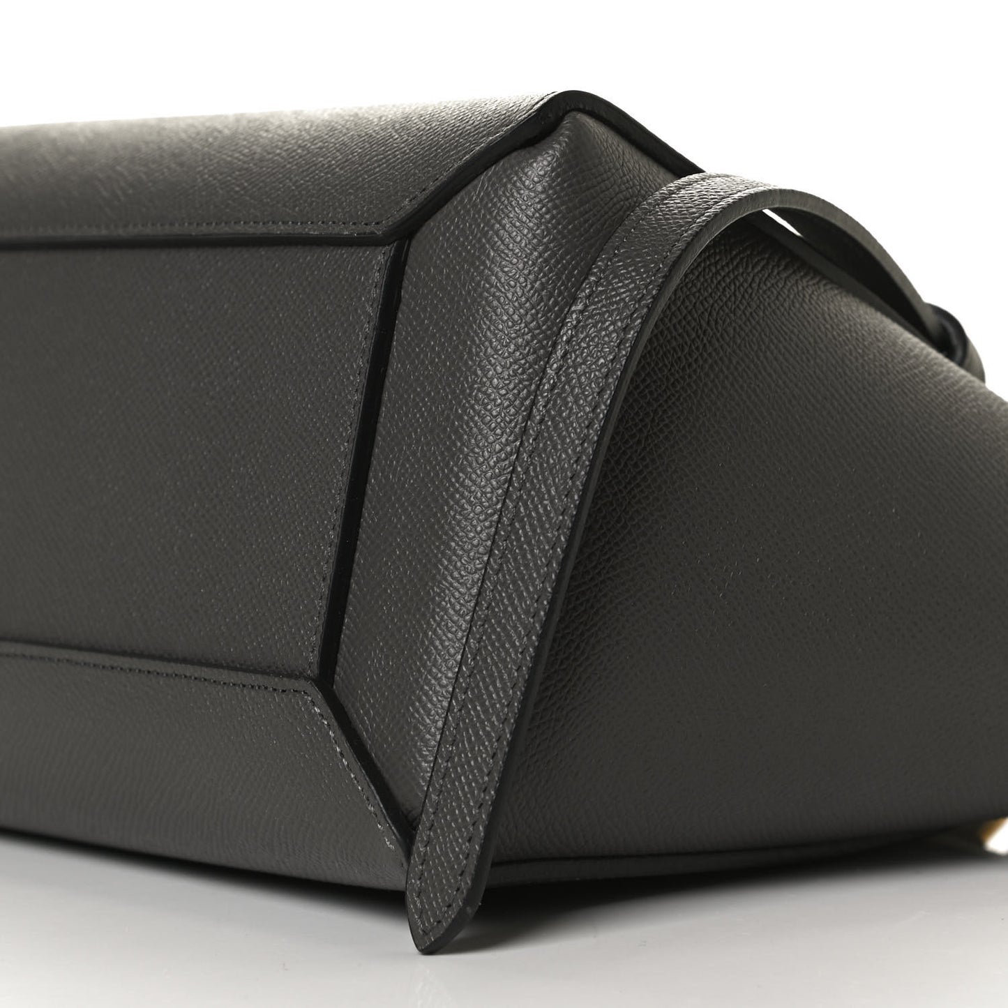 Grained Calfskin Micro Belt Bag Grey