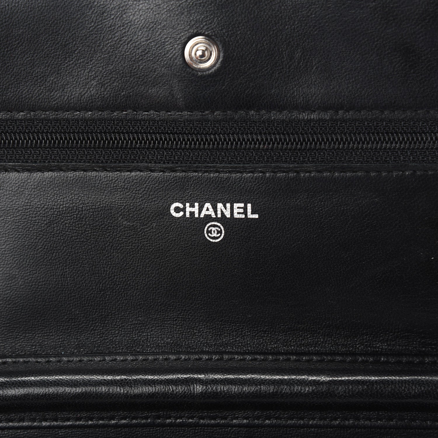 Chanel Lambskin Quilted Wallet On Chain WOC Black 6 of 10