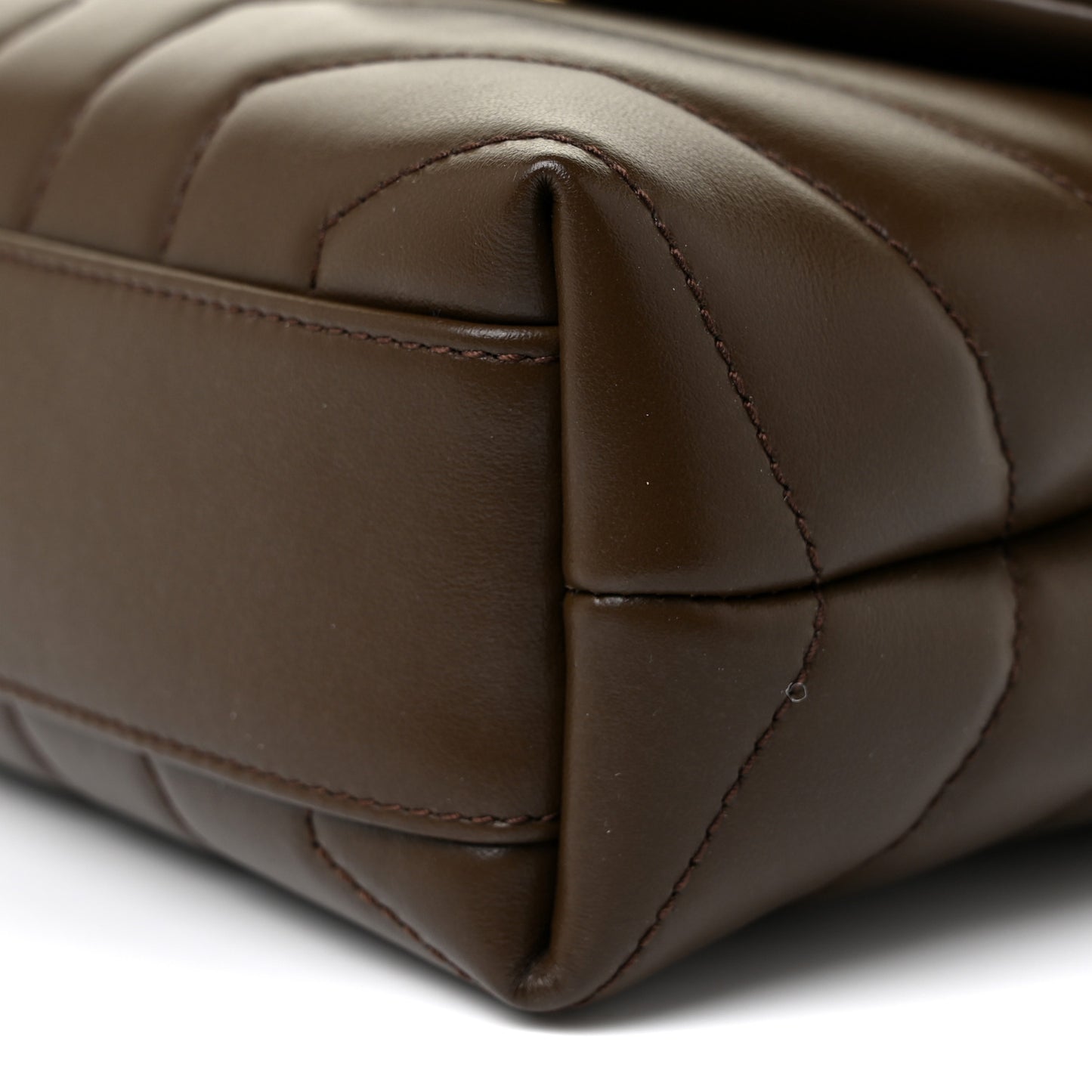 Calfskin Y Quilted Monogram Toy Loulou Crossbody Bag Soil Brown