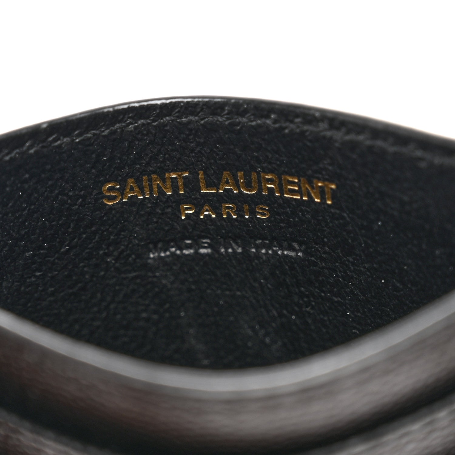 Saint Laurent Grain De Poudre Matelasse Chevron Monogram Credit Card Case Black 6 of 8