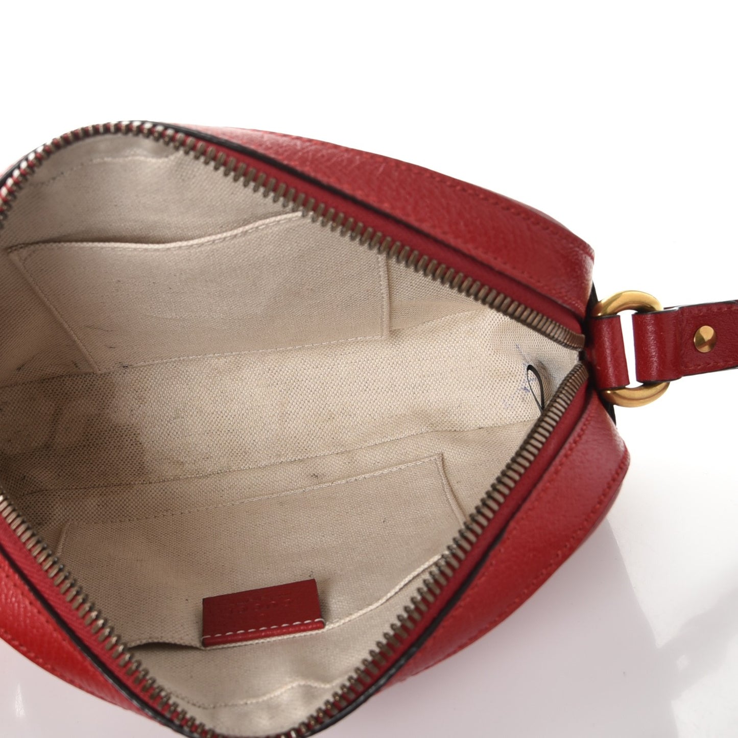 Calfskin Animalier Web Disco Red