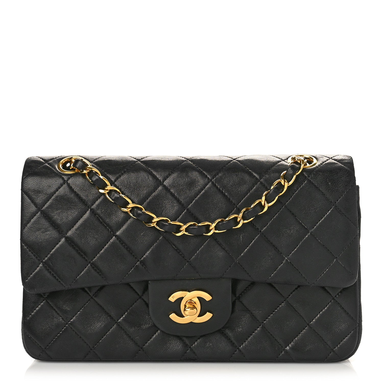 Chanel Lambskin Quilted Small Double Flap Black 1 of 13