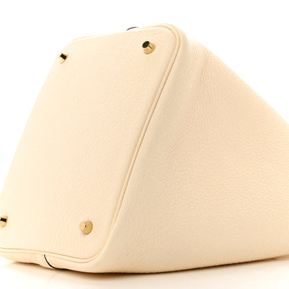 Hermes Taurillon Clemence Picotin Lock 22 MM Nata 8 of 9