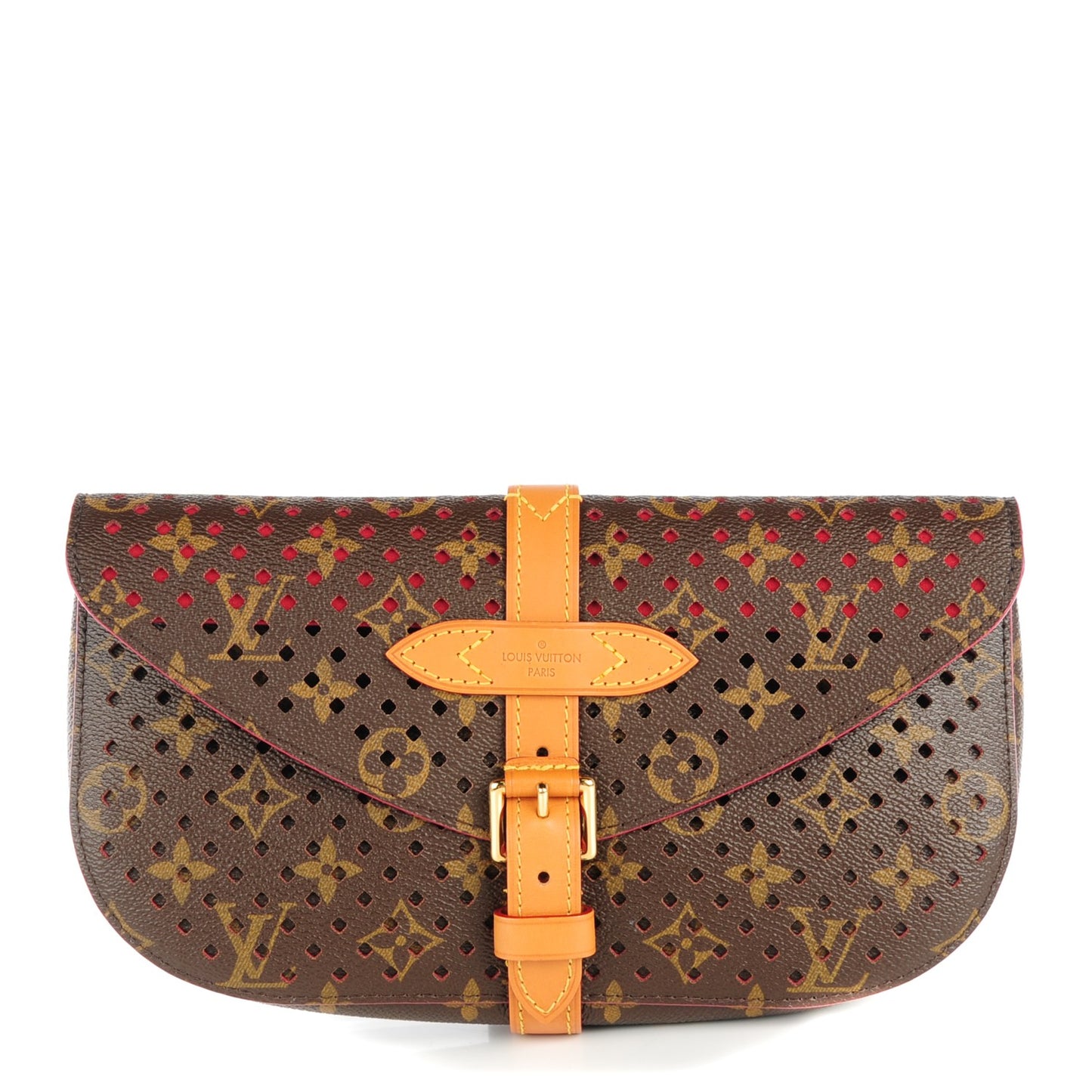 Monogram SC Flore Clutch Saumur Corail