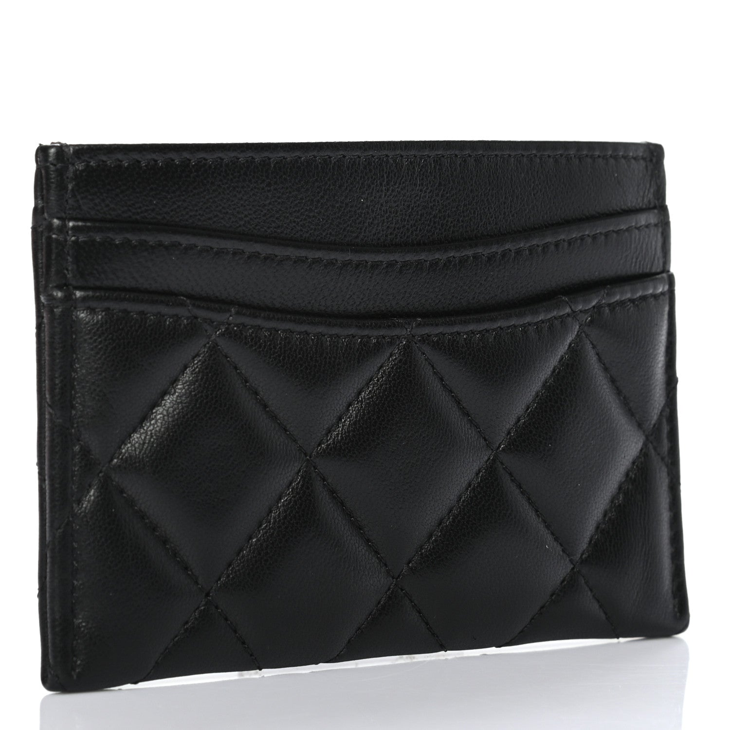 Chanel Lambskin Quilted Card Holder So Black 3 of 8