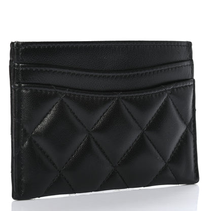 Chanel Lambskin Quilted Card Holder So Black 3 of 8