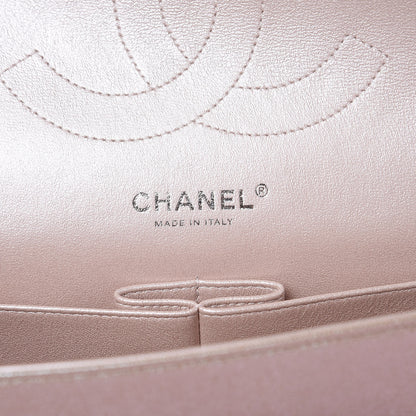 Chanel Metallic Caviar Chevron Quilted Jumbo Double Flap Light Gold 7 of 11