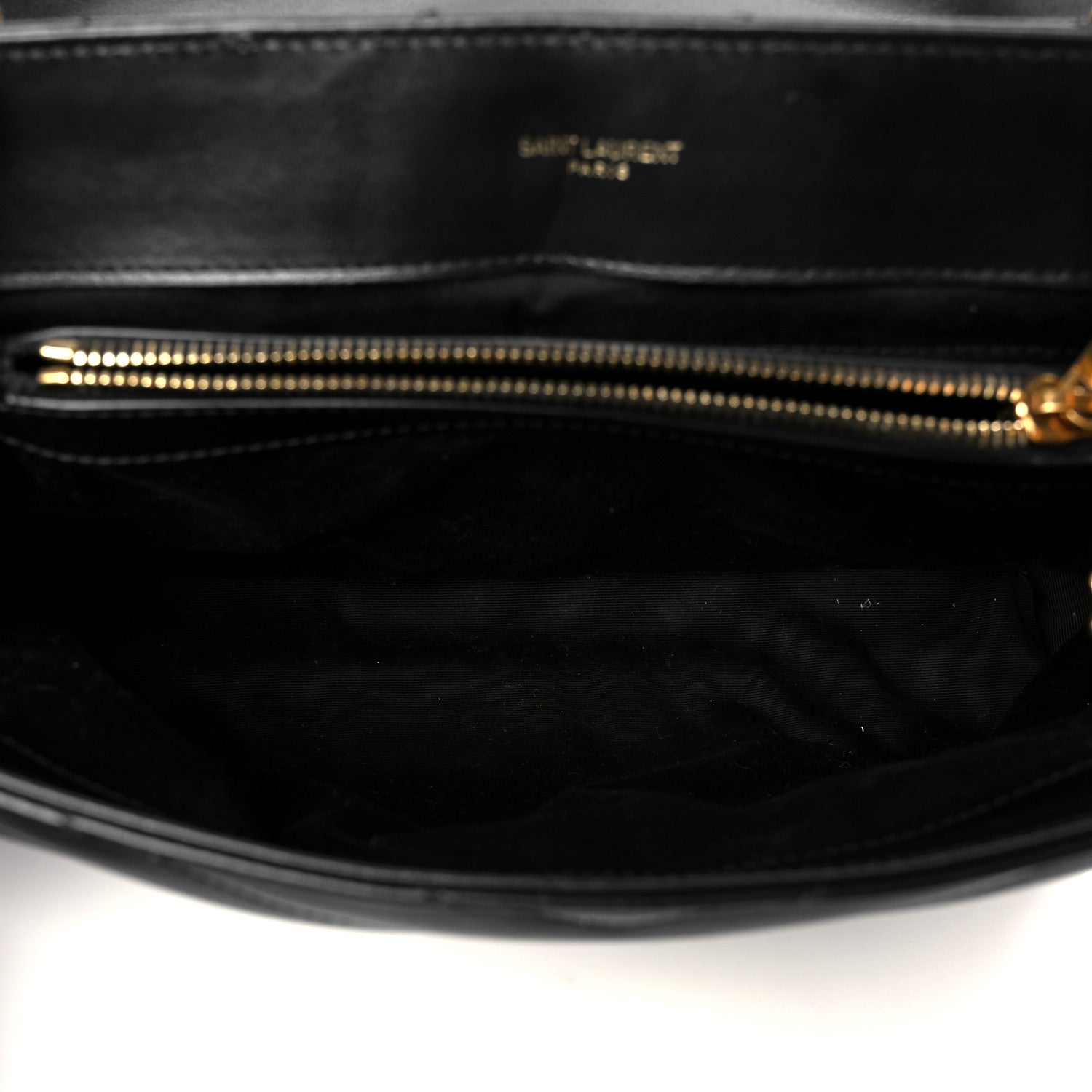 Saint Laurent Calfskin Y Quilted Monogram Medium Loulou Chain Satchel Black 5 of 11