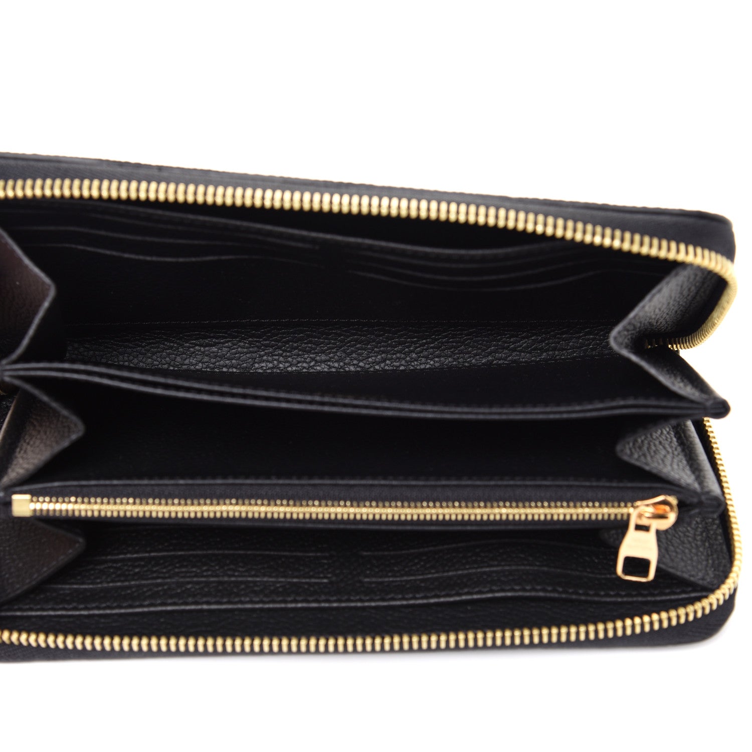Louis Vuitton Empreinte Monogram Giant Zippy Wallet Black Beige 5 of 7