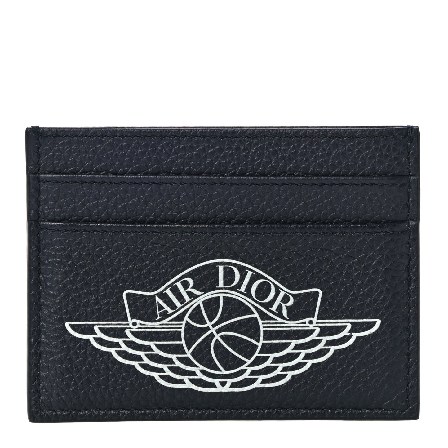 X AIR JORDAN Grained Calfskin Card Holder Bleu