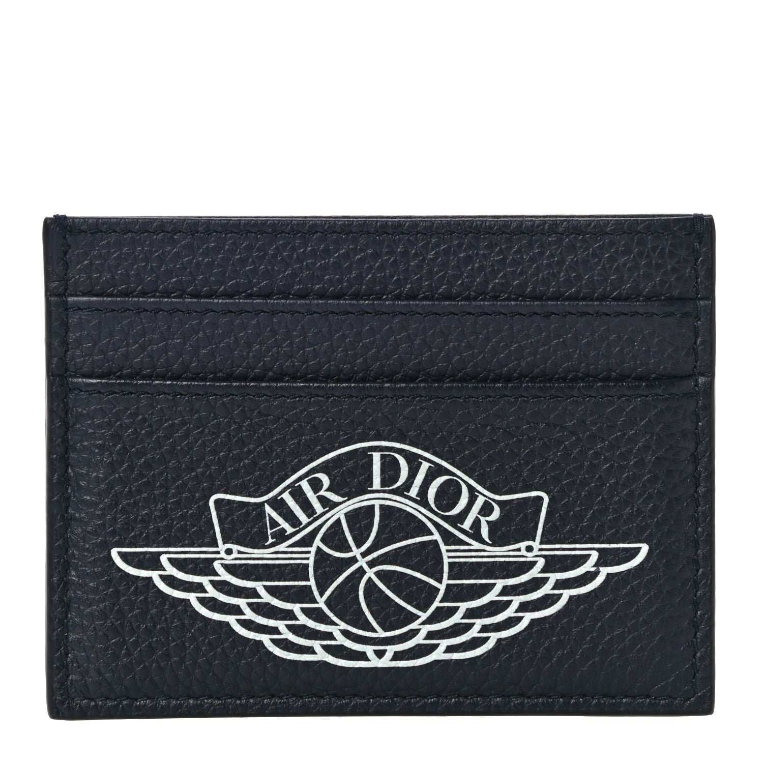 Christian Dior X AIR JORDAN Grained Calfskin Card Holder Bleu 1 of 10