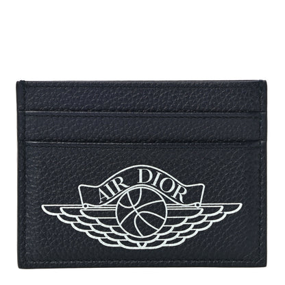 Christian Dior X AIR JORDAN Grained Calfskin Card Holder Bleu 1 of 10