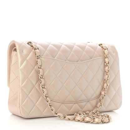 Chanel Iridescent Calfskin Quilted Medium Double Flap Beige 3 of 14