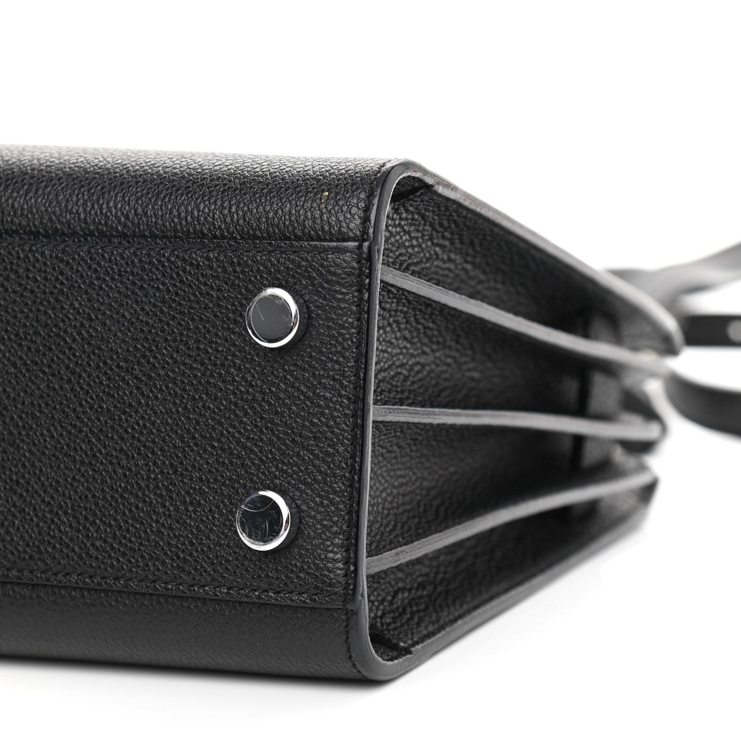 Grained Calfskin Nano Sac De Jour Black